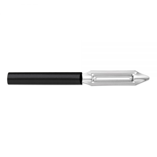 Rada Cutlery Deluxe Vegetable Peeler Blade Stainless Steel Resin Made in the USA, 8-3/8 Inches, Black Handle