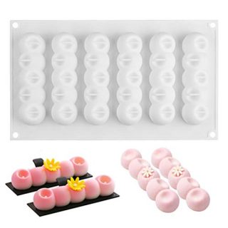 3D Long Strip Shape Silicone Mold for Baking Mousse Cake Mold Pastry Chocolate Dessert Mold (6 Cavity)