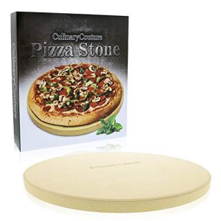 Pizza Stone for Grill and Oven - 15 Inch 3/4" Extra Thick - Cooking & Baking Stone for Oven and BBQ Grill - With Durable Foam Packaging, Gift Box & Pizza Recipes EBook