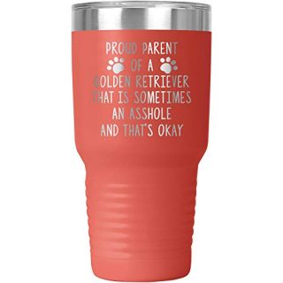 Retriever Tumbler Travel Mug Cup Mom Dad Dog Lover