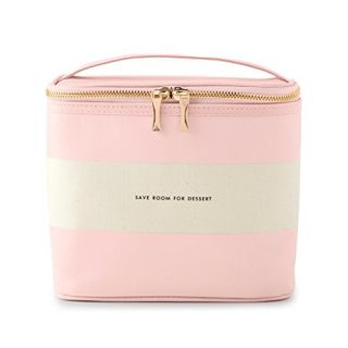 Kate Spade New York Women's Lunch Tote, (Out To Lunch), Blush Rugby Stripe, Pink Canvas