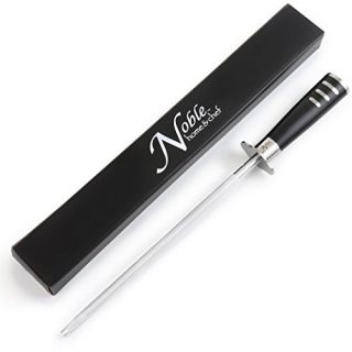 Professional Knife Steel Magnetized for Safety. Our Honing Rod Has an Oval Handle for a Firm Grip and is Built For Daily Use, Perfect for Chefs and Home Cooks Alike! (10", 3 Stripe)
