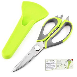 Kitchen Shears , Detachable Stainless Steel Multi-purpose Shears Come Apart Shears For Poultry,Heavy Duty Sharp Easy Wash with Magnetic Holder for Fridge Kitchen