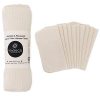Reusable Unpaper Towels Washable - Bamboo Nature Friendly Paper Towels Organic Cotton - Thick, Strong, Paperless Kitchen Roll - Reusable Napkins - Zero Waste - 10 Pack