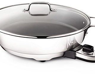 All-Clad SK492 Electric Skillet with Adjustable Temperature Dial, 7 Quart, Stainless Steel