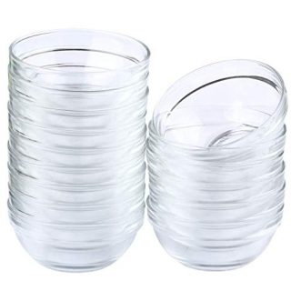 Maredash Mini Bowls 4 Inch Glass Bowls for Kitchen Prep, Dessert, Dips, and Candy Dishes,4oz Stackable Dishware safe,Set of 16 (combination)