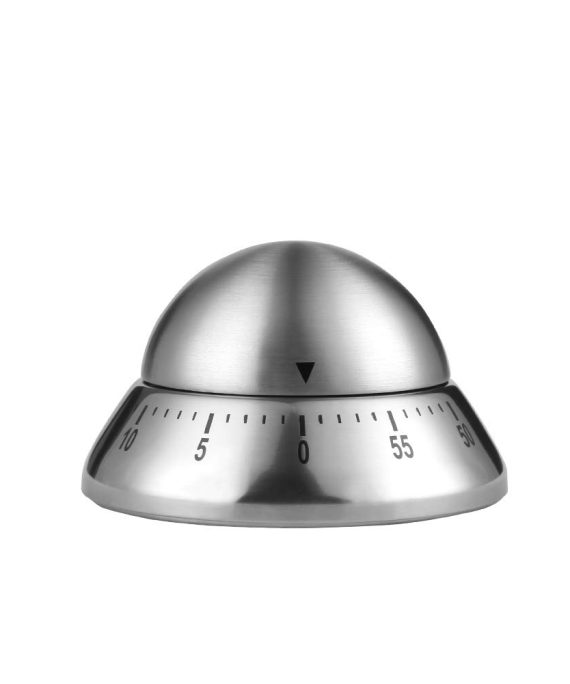Huinsh Timer No Batteries Required 100% Mechanical Kitchen Timer Stainless Steel Precision Life Timer (UFO Shape)