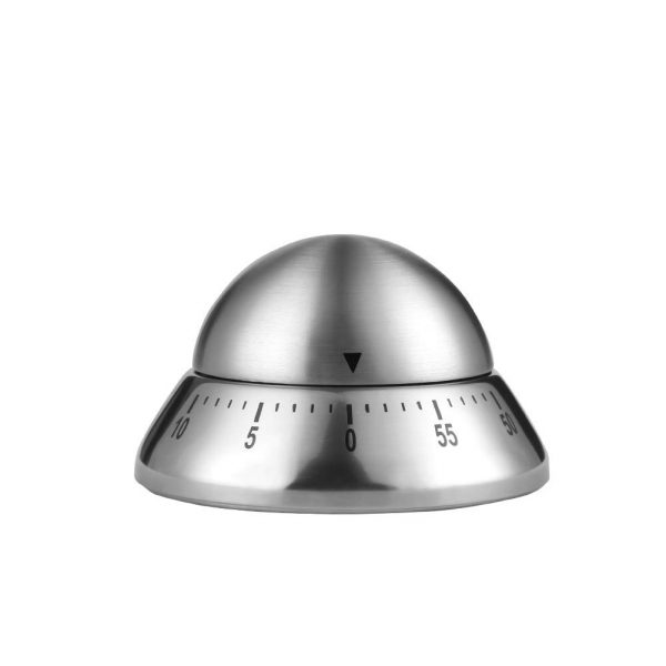 Huinsh Timer No Batteries Required 100% Mechanical Kitchen Timer Stainless Steel Precision Life Timer (UFO Shape)