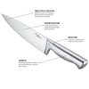 Marco Almond KYA28 14-Piece Japanese High Carbon Stainless Steel Knife Set with Self-Sharpening Block – Professional Kitchen Cutlery Gift Set 🔪🍽️ - Image 6