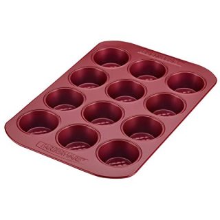 Farberware 47140 Colorvive Nonstick 12-Cup Muffin Tin / Nonstick 12-Cup Cupcake Tin12 Cup, Red