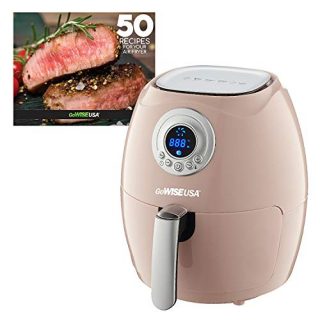 GoWISE USA GW22663 GW22662 2.75-Quart Air Fryer + 50 Recipes (Blush), QT