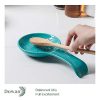 DOWAN Spoon Rest for Kitchen, 2 Packs Ceramic Farmhouse Spoon - Image 2