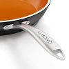 Nonstick Ceramic Copper Frying Pan: Non Stick 10 Inches Skillet With Glass Lid - Image 2