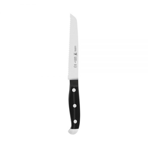 HENCKELS Statement Serrated Utility Knife, 5-inch, Black/Stainless Steel