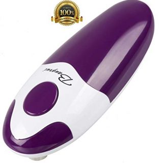 Kitchen Automatic Safety Cordless One Tin Touch Electric Can Opener& Bangrui Professional Electric Can Opener.One-touch switch .Smooth can edge.Being friendly to left-hander and arthritics!(Purple)