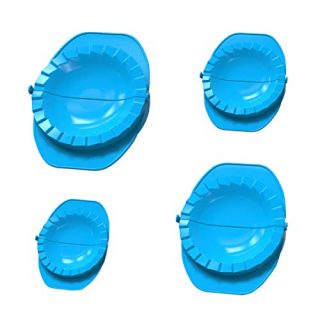 Machika Dough Press Set Kitchen Gadget for Large and Small Dumplings, Empanadas, Pastelitos, Calzone, Turnovers and Much More, Dishwasher Safe Empanada Makers, Different Sizes (4 Pack)