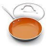 Nonstick Ceramic Copper Frying Pan: Non Stick 10 Inches Skillet With Glass Lid - Image 7