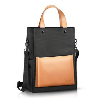 SITHON Reusable Lunch Bag – [Water Resistant] Leakproof Insulated Lunch Tote Cooler Office Work School Picnic Lunch Box Container Organizer with Adjustable Shoulder Strap for Women Men, Black Large