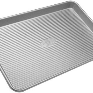USA Pan Bakeware Half Sheet Pan, Warp Resistant Nonstick Baking Pan, Made in the USA from Aluminized Steel -