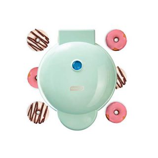 Dash DDM007 Mini Donut Maker Machine for Kid-Friendly Breakfast, Snacks, Desserts & More with Non-stick Surface, Makes 7 Doughnuts, Aqua