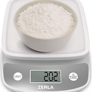Digital Kitchen Scale by ZERLA , Multifunction Food Scale with Range from 0.04oz to 11lbs, White