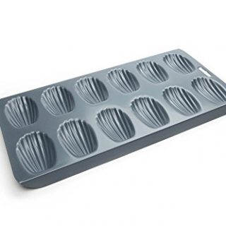 Fox Run Non-Stick Madeleine Pan, Carbon Steel, 12-Cup,Grey