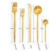 Gold Utensils Set KiiZYs Modern Cutlery | 10-piece Flatware Sets - Image 4