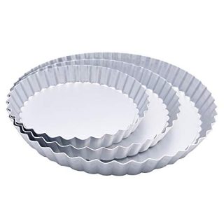 3 Pack(6, 8, 9 Inch) Tart Pan and Quiche Pan with Removable Base Bottom (Silver Color)