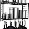 BestVida SparkWorks 2-Tiered Wall Mounted Pot Rack - Image 5