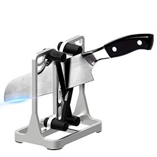 Kitchen Knife Sharpener, Newest 2020 Model Metal Sharpener, Hone,Sharpens, Beveled, Polishes Dull, Serrated, Standard Blades & Chef's Knives, Pairing Knives As Shown On TV By Homegician
