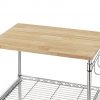 Finnhomy 3-Tier Wire Rolling Kitchen Cart, Food Service Cart - Image 3