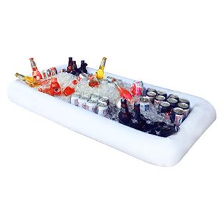 Novelty Place [LARGE SIZE] Inflatable Ice Serving Buffet Bar with Drain Plug - Salad Food & Drinks Tray for Party Picnic & Camping (Pack of 1)