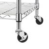 Finnhomy 3-Tier Wire Rolling Kitchen Cart, Food Service Cart - Image 6