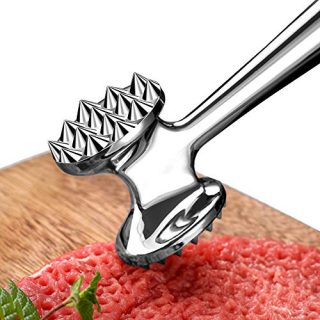 IYOOH Meat Tenderizer Hammer, Stainless Steel Meat Tenderizer Mallet Kitchen Tool, Meat Pounder Flattener for Chicken, Food/Poultry/Steak/Meat Cooking Beater, Dishwasher Safe & Metal Kitchen Pounder