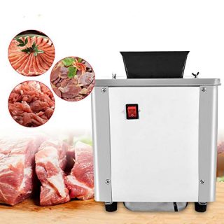 Commercial Meat Cutting Machine Desktop Electric Meat Slicing Shredding Cutting Machine Meat Cutter Slicer 550W 3.5mm Stainless Steel Blade Meat Shred Machine (US STOCK)