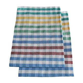 Set of 2 Kitchen Towels | 40% Linen 60% Cotton | Colorful Soft Natural Absorbent Towels | 18"x22"