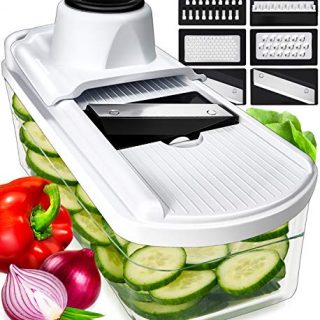 Fullstar Mandoline Slicer Vegetable Slicer and Vegetable Grater - Potato Slicer Food Slicer Veggie Slicers Mandoline Slicer Cutter Grater - Veggie Slicer Onion Slicer Fruit Slicers for Fruits