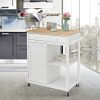 Mecor Kitchen Rolling Island Cart w/Wood Top - Image 2