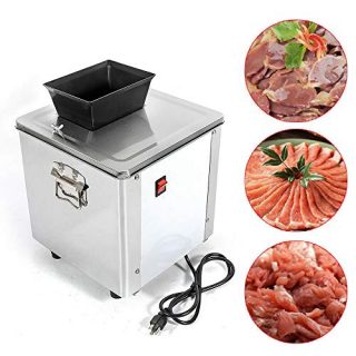 DONNGYZ Commercial Electric Meat Slicing Shredding Cutting Machine Meat Cutter Slicer Kitchen 3.5MM Meat Shred Machine 550W (US Stock)