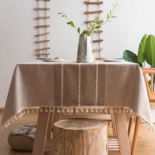 Stitching Tassel Tablecloth Heavy Weight Cotton