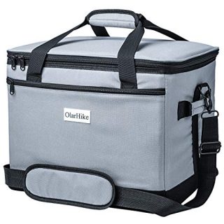 OlarHike 40-Can Large Cooler Bag, Insulated Lunch Box, Grey