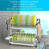 2-Tier Dish Rack with Utensil Holder - Image 3