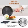 Copper Chef Titan Pan, Try Ply Stainless Steel Non-Stick Frying Pans - Image 3