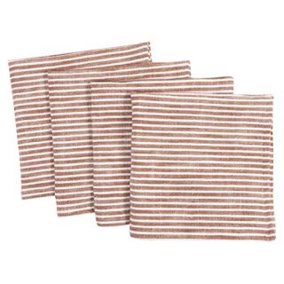 KAF Home Monaco Relaxed Casual Farmhouse Napkin | Set of 4, 100% Slubbed Cotton, 20x20 Inch Cloth Napkins | for Entertaining and Everyday Use (Spice)