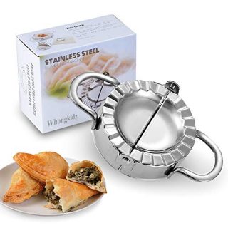Dumpling Maker Mould Empanada Press Stainless Steel Easy Dumpling Calzone Ravioli Turnover Pierogi Dough Press Pastry Tools Dough Cutter Kitchen Accessories (Large - 3.74" for Empanadas etc)