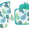 Kitchen Towel Set with Pot Holders Oven Mitt - Image 3