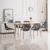 Bonnlo Modern Dining Chairs Set of 6 Plastic Saping Birch Chairs - Image 4
