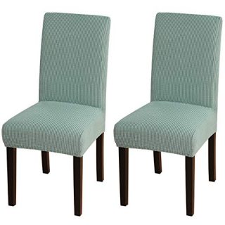 Turquoize Chair Covers For Dining Room Dining Chair Covers Set Of 2 Stretch Dining Chair Slipcover Parsons Chair Covers Removable Chair Protector Covers For Dining Room, Hotel, Ceremony (2, Dark Cyan)