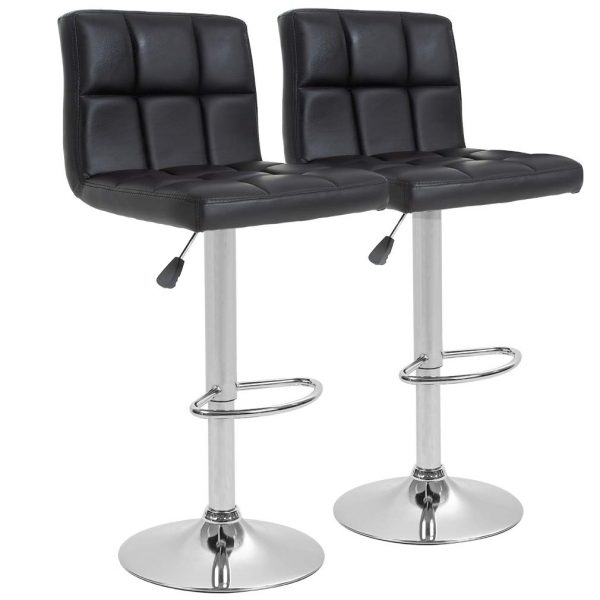 BestOffice Counter Height Bar Stools Set of 2 PU Leather Swivel BarStools for Kitchen Stool Height Adjustable Counter Stool Barstools Dining Chair with Back