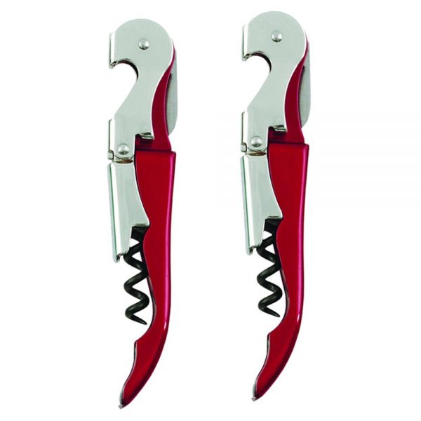 2 Pack Professional Waiter's Wine Opener by HQY - Double Hinged Corkscrew, Premium Bar Tools
